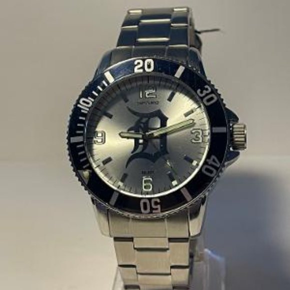 Detroit Tigers MLB Team Logo Stainless-Steel Silver Men's Watch by SPARO NEW - Picture 2 of 9